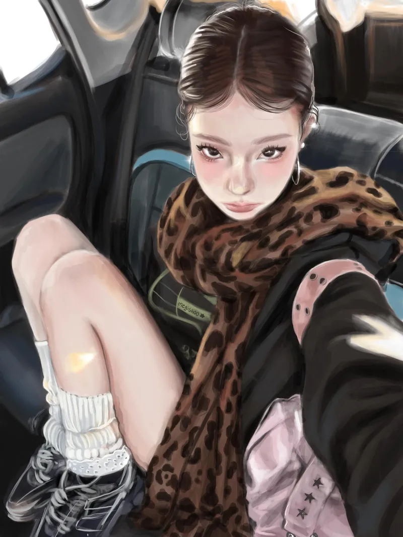 Leopard scarf